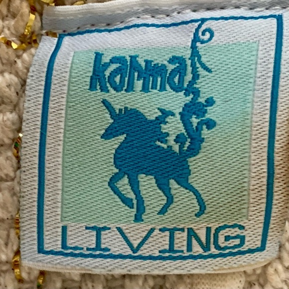Karma living wall boho chic Macrame Bubble Fabric Art wall hanging 15/32” - Picture 5 of 11